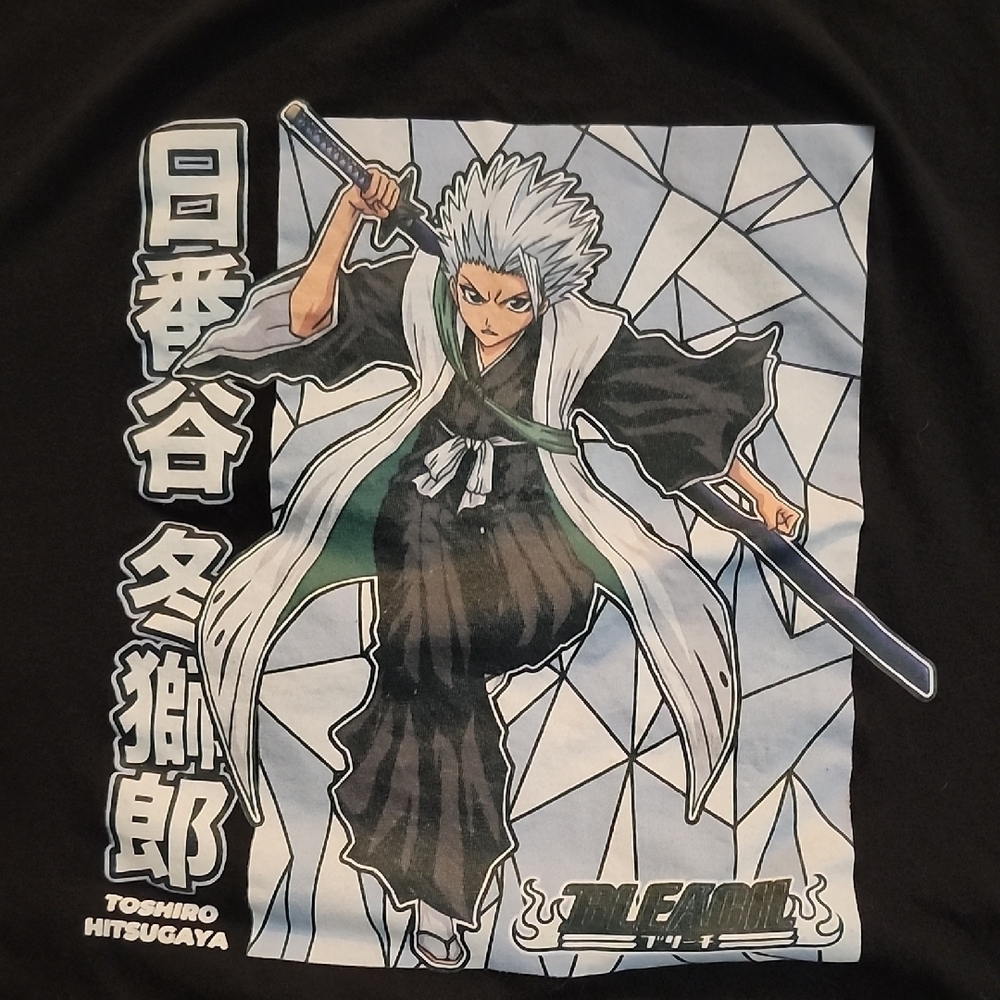Black Bleach Graphic Men T-Shirt Toshiro Hitsugaya Size 2XL - Picture 3 of 7